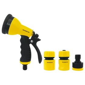 PISTOLA PLASTICA RIEGO 9 PATRONES SET CROSS